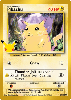 Pikachu 58/102 30th Celebration: Classic Collection