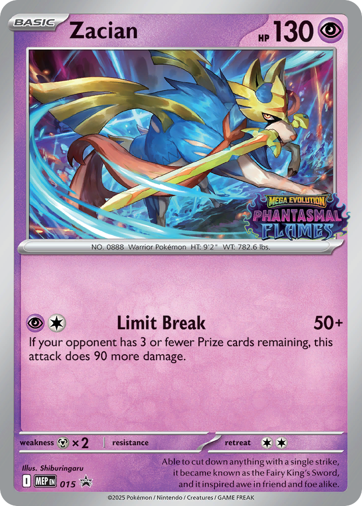 Zacian 015 Mega Evolution Black Star Promos