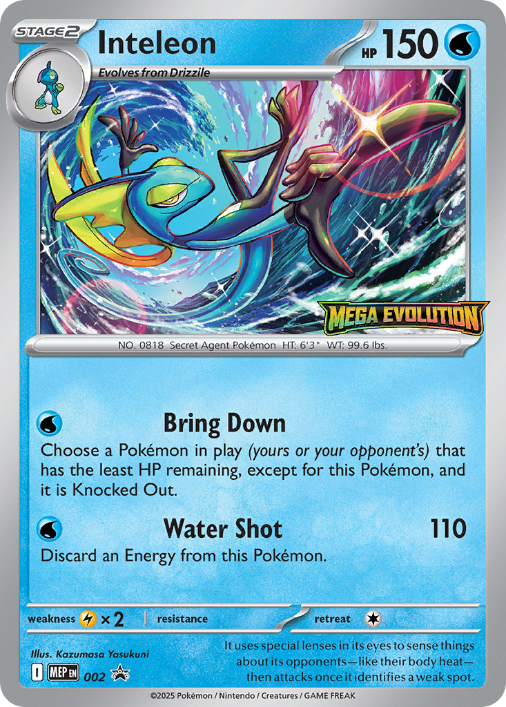 Inteleon 002 Mega Evolution Black Star Promos