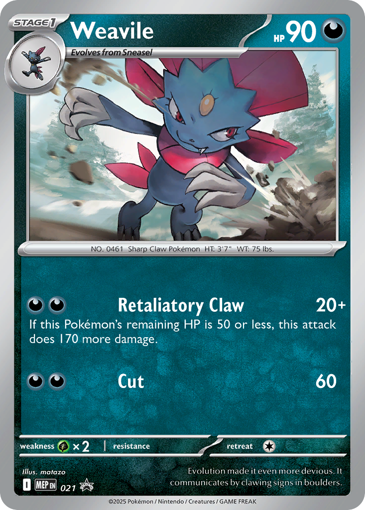 Weavile 021 Mega Evolution Black Star Promos