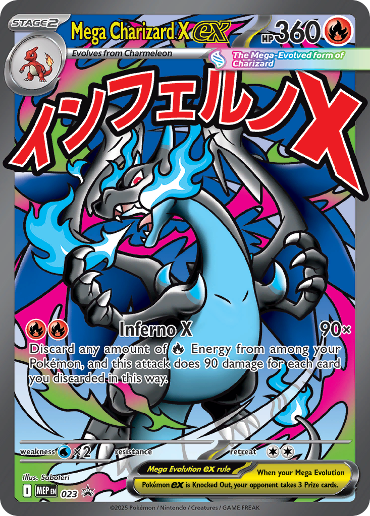 Mega Charizard X ex 023 Mega Evolution Black Star Promos