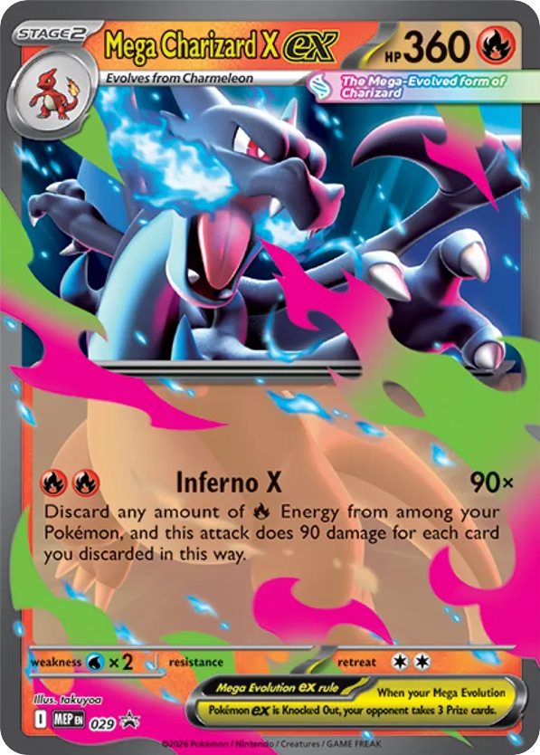 Mega Charizard X ex 029 Mega Evolution Black Star Promos