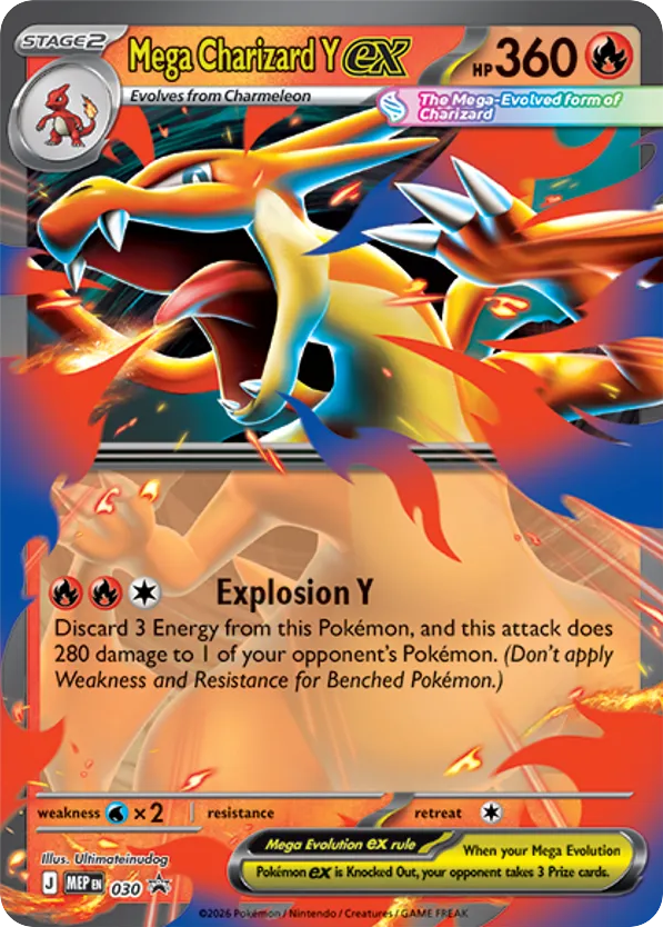 Mega Charizard Y ex 030 Mega Evolution Black Star Promos