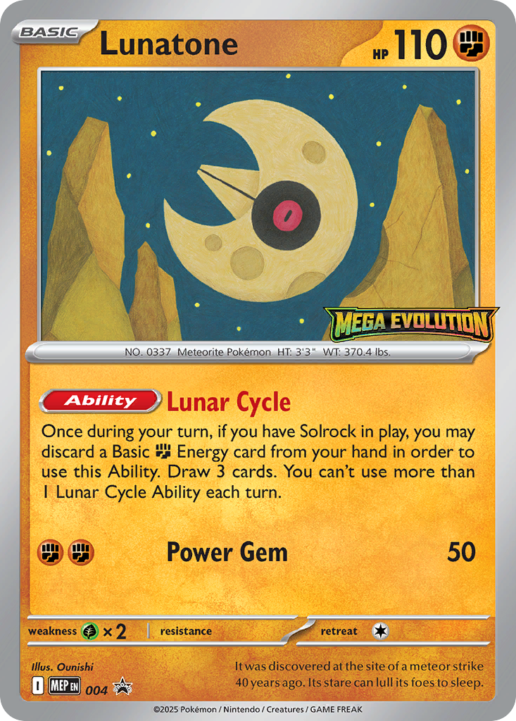Lunatone 004 Mega Evolution Black Star Promos