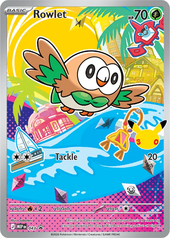 Rowlet 043 Mega Evolution Black Star Promos