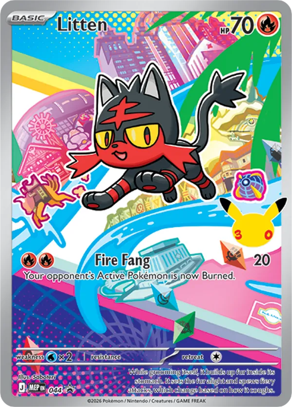 Litten 044 Mega Evolution Black Star Promos