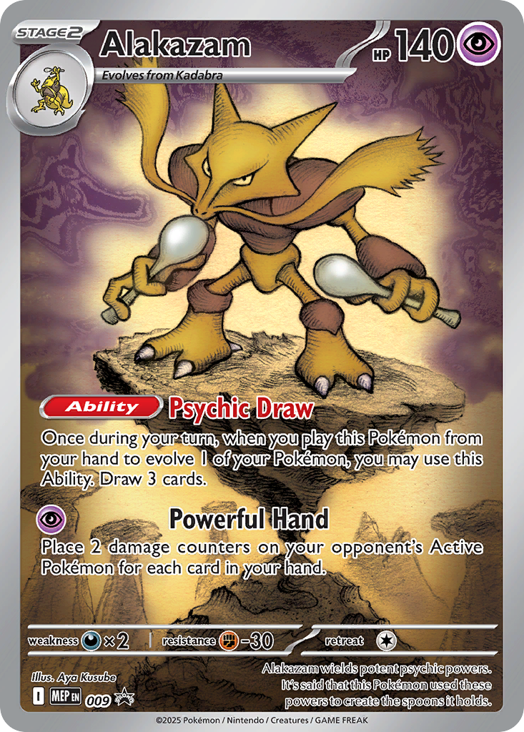 Alakazam 009 Mega Evolution Black Star Promos