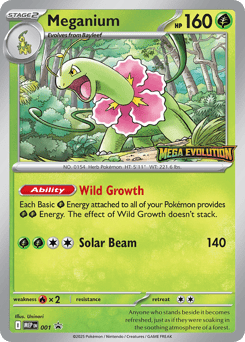 Meganium 001 Mega Evolution Black Star Promos