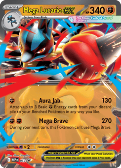 Mega Lucario ex 012 Mega Evolution Black Star Promos
