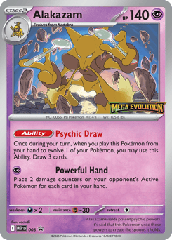 Alakazam 003 Mega Evolution Black Star Promos