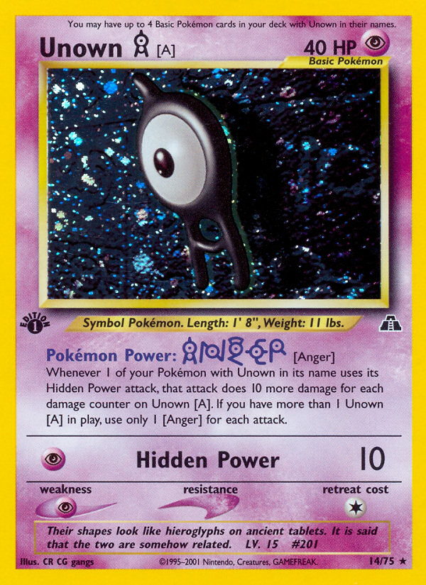 Unown [A] 14/75 Neo Discovery
