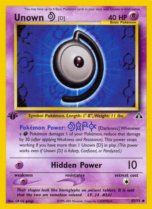 Unown [D] 47/75 Neo Discovery