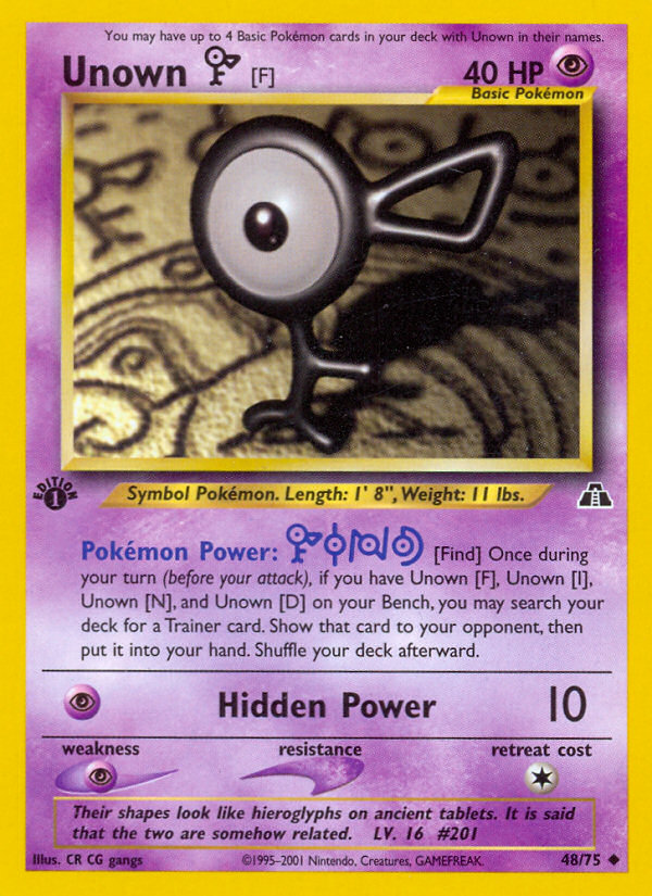 Unown [F] 48/75 Neo Discovery