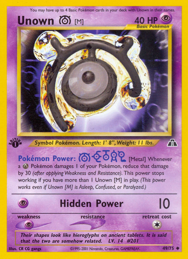 Unown [M] 49/75 Neo Discovery