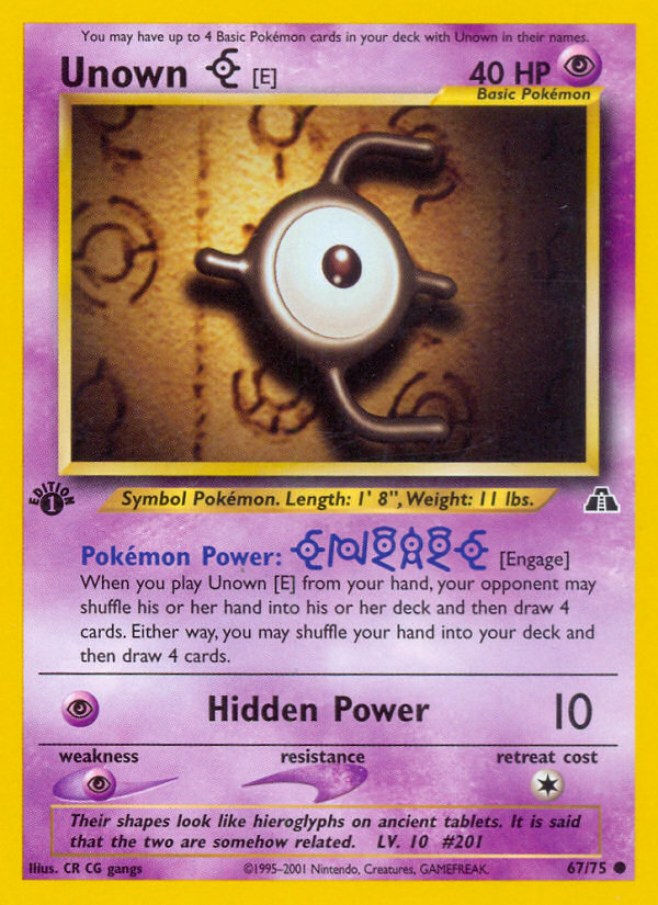 Unown [E] 67/75 Neo Discovery