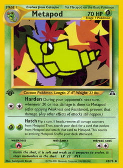 Metapod 42/75 Neo Discovery