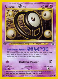 Unown [O] 69/75 Neo Discovery