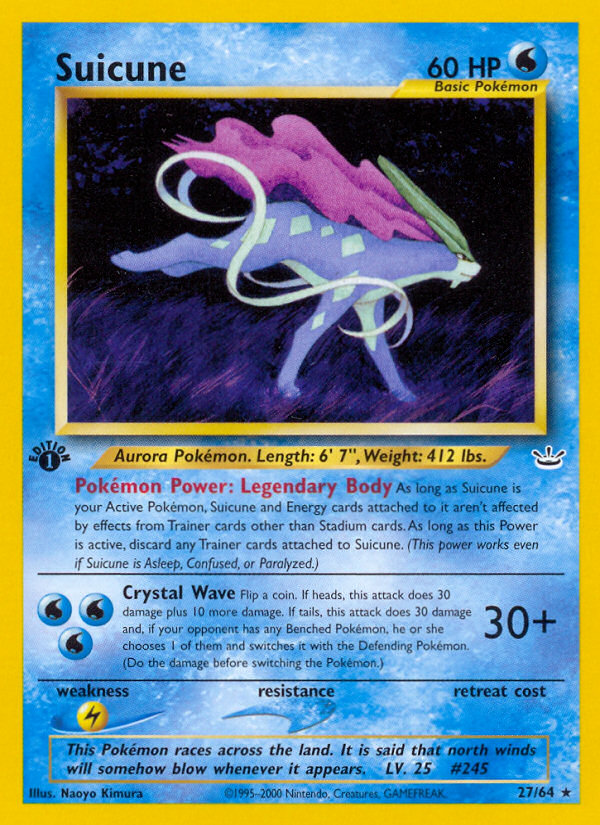 Suicune 27/64 Neo Revelation