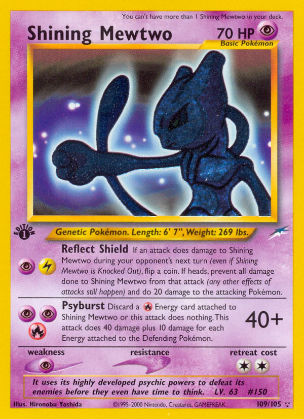 Shining Mewtwo 109/105 Neo Destiny