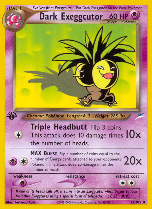 Dark Exeggutor 33/105 Neo Destiny