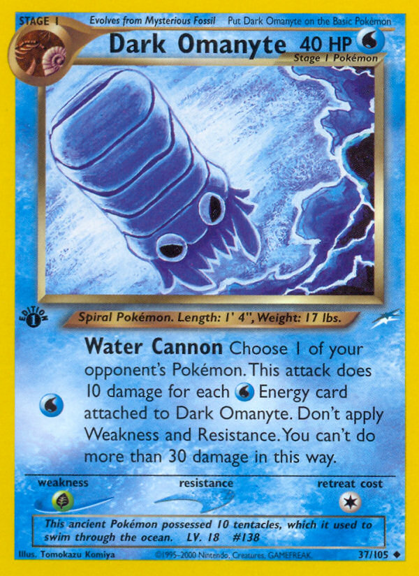 Dark Omanyte 37/105 Neo Destiny