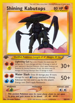 Shining Kabutops 108/105 Neo Destiny