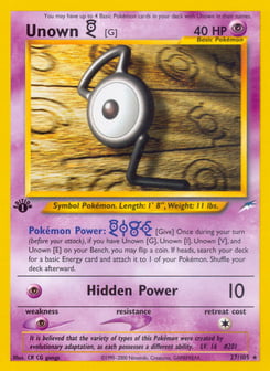 Unown [G] 27/105 Neo Destiny