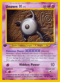 Unown [X] 30/105 Neo Destiny