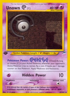Unown [C] 57/105 Neo Destiny