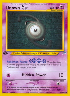 Unown [Z] 60/105 Neo Destiny