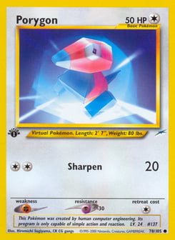 Porygon 78/105 Neo Destiny