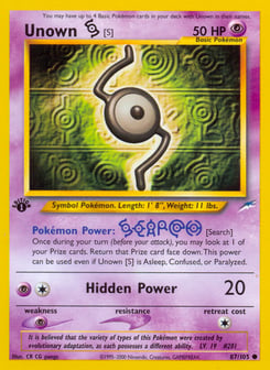 Unown [S] 87/105 Neo Destiny