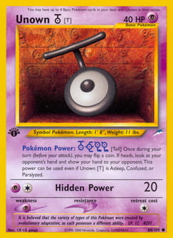 Unown [T] 88/105 Neo Destiny