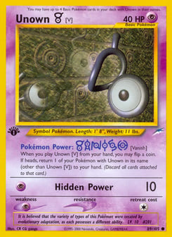 Unown [V] 89/105 Neo Destiny