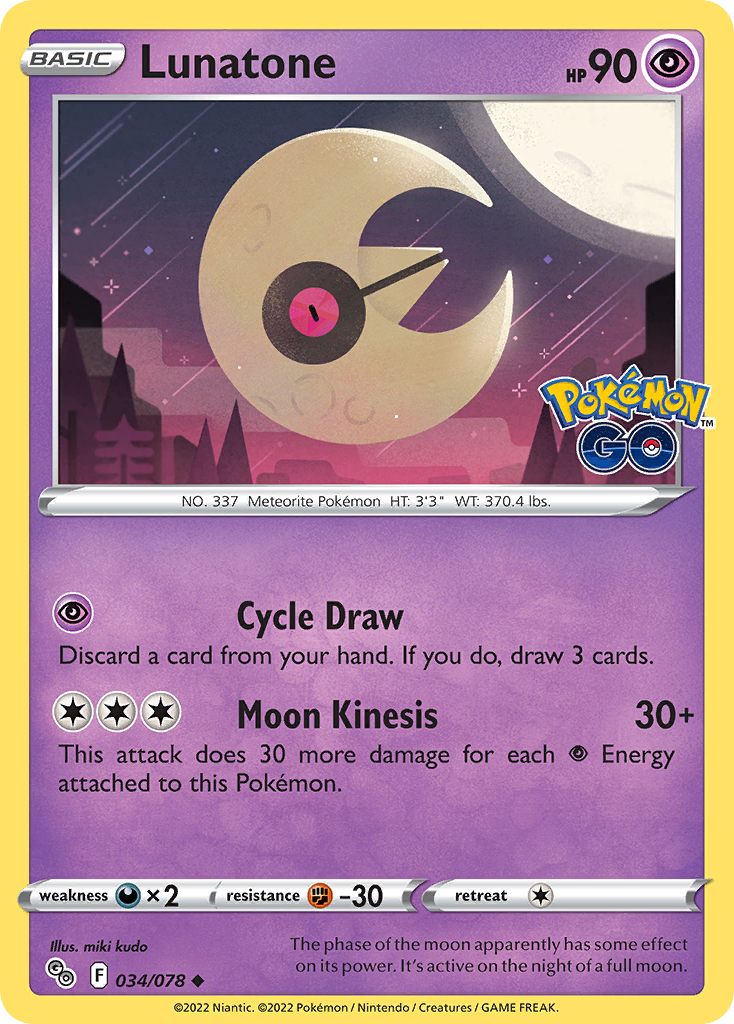 Lunatone 034/078 Pokémon GO