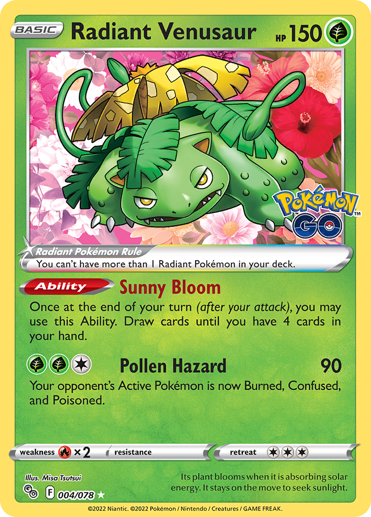 Radiant Venusaur 004/078 Pokémon GO
