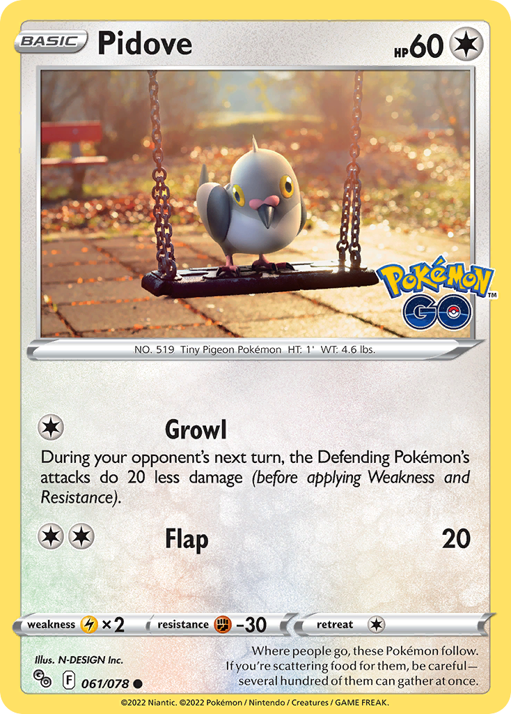 Pidove 061/078 Pokémon GO