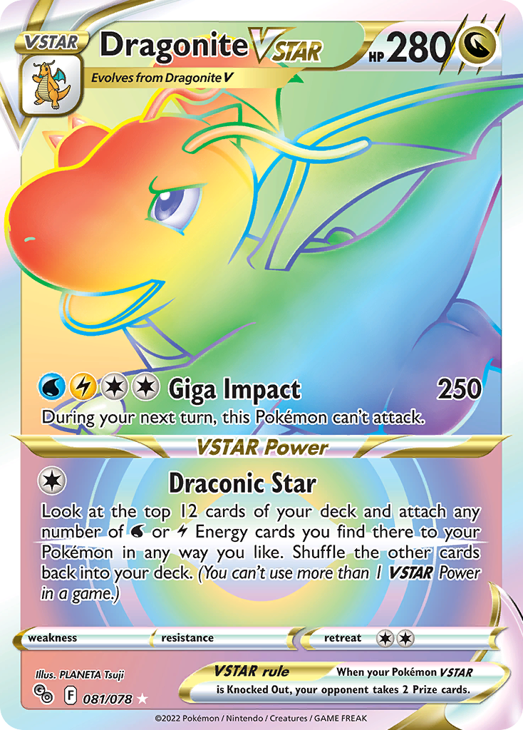 Dragonite VSTAR 081/078 Pokémon GO