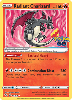 Radiant Charizard 011/078 Pokémon GO