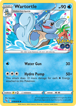 Wartortle 016/078 Pokémon GO