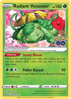 Radiant Venusaur 004/078 Pokémon GO