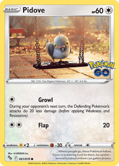 Pidove 061/078 Pokémon GO