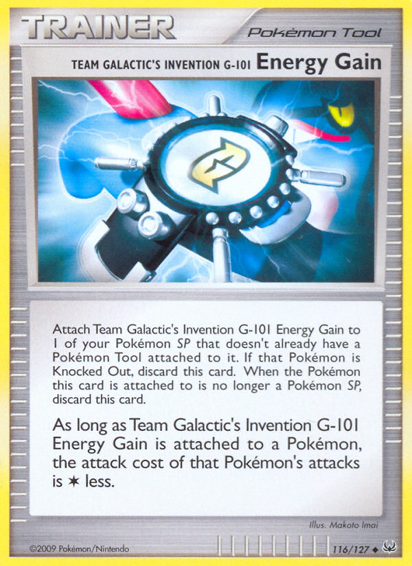 Team Galactic's Invention G-101 Energy Gain 116/127 Platinum