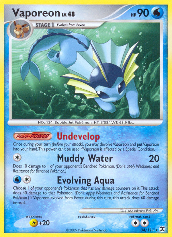 Vaporeon 34/111 Rising Rivals
