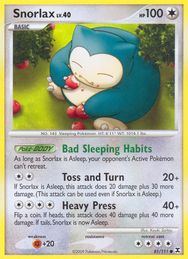 Snorlax 81/111 Rising Rivals