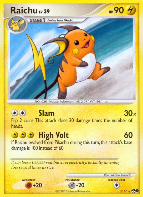 Raichu 3/17 POP Series 9