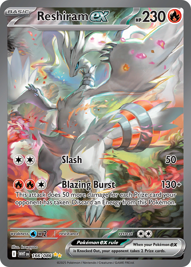 Reshiram ex 166/086 White Flare
