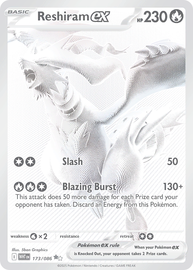 Reshiram ex 173/086 White Flare