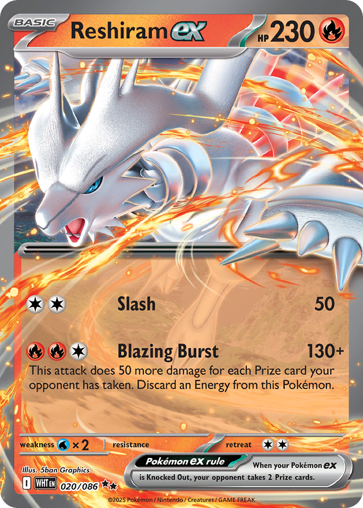 Reshiram ex 020/086 White Flare