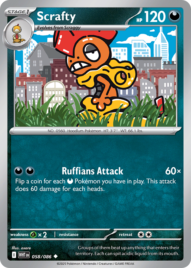 Scrafty 058/086 White Flare